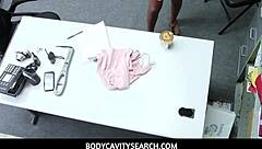 Body Cavity Search: Thieves Ashley and Sunny Lane Fucked by Dirty Cop
