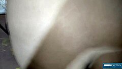 yummy amateur angel bends over for anal creampie