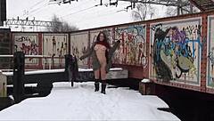 Snowbeauukf explores public nudity in the snow at university.