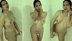 Sexy trans woman enjoys a relaxing shower