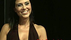 ginger lezdom humiliates submissive babe with dildo spanking bdsm