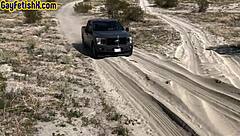 tattooed hunk meets gay studs in threesome