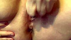 I am making MYSELF SQUIRT by fingering my pussy hard