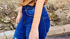 Sexiest Walking Ever On Street Braless