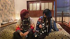 i got dressed in japanese costume on halloween and ended up deepthroating to creampie