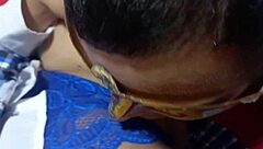 Latina milf gets blowjob on big ass