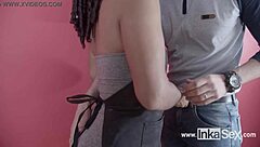 I catch the tremendous brunette Peruvian seller with deepthroat and doggystyle