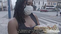 I catch the tremendous brunette Peruvian seller with deepthroat and doggystyle