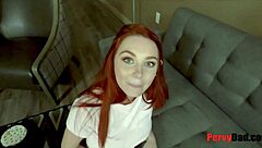 step daughter miss redhead gives a head