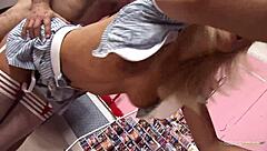 watch this nurse make the cock vanish in her pussy