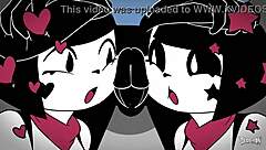 Derpixon Mime&Dash在动画场景中疯狂硬核肛交。