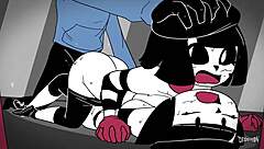 Derpixon Mime&Dash在动画场景中疯狂硬核肛交。