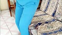 troubled graduate student performs homemade porn with veteran nurse in virtual class live transmission