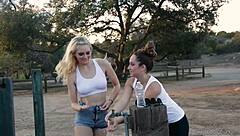 teen 18+ lesbians remy lacroix and alli rae lick pussy to orgasm