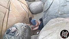 I caught him fucking her ass in public