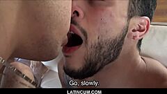 two skinny latino twinks jesus and gus fuck with monster cock