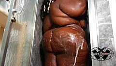 Ssbbw Thee Drippp Enjoys Shower Bathing With Clothes Ripped