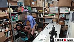 Teen 18+ with big tits handles monster cock in office blowjob