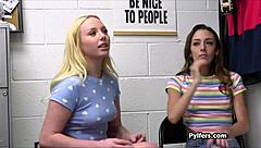 STEALING SLUTS TRY TO GAG ON OFFICERS MONSTER COCK!!