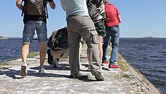 I feel exposed and free naked on the public dock in reality