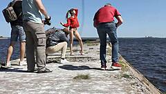 I feel exposed and free naked on the public dock in reality