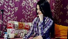 Stepsister caught on hidden webcam