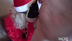 Xmass kitten swallows over 8 cumloads