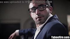 Brunette young actress gets talked into fucking two guys during casting session