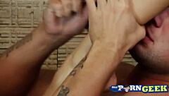 Welly's Feet Get Fucked During Double Penetration in Group Anal Scene