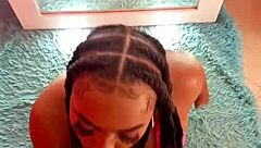 Skinny Argentinian amateur thinks I can't fuck her but she sucks and creampies