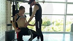 i got spied on by oliver strelly at gym, then throat and ass slammed hard