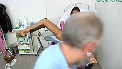 Naughty Doctor Eats Brunette In Clinic