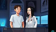 Summertime saga 32: hot asian teacher helps student with some relief