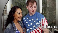 Patriotic Stepsisters Fucking In Bikini.