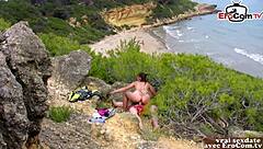 Public flashing turns into hot sex with French teen