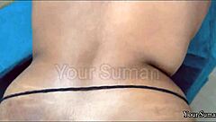 Fat stepmom rides son's cock in cowgirl creampie