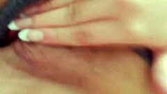 Excited bitch gets wet masturbating for boy