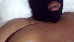 big tits ebony masturbating with dildo