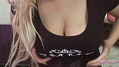 raphaella lily undresses her big tits and plays with pussy