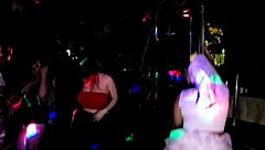 Milf Bisexual Amateurs Dance Seductively At Swing House Pole.