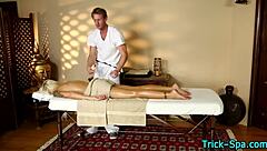 Blonde teen 18+ massaged and caught on hidden spycam