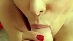 wow, this blowjob pov beauty is sucking so deep