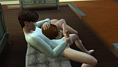 In 3D hentai, young girl deepthroats monster cock