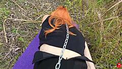 Kitty sucks dick stranger doggy fucking outdoor