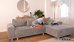 Stuck4k Friend Is Happy To See The Help Girl Not Being Able To Move