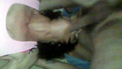 Brunette milf gives intense blowjob