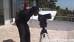 Interracial Femdom Slut Wife Compares Big Black Cock to Husband's in BDSM Bisexual Scene