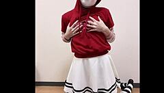 Girl in skirt, what are you doing masturbating?