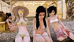 Exploring the harem hotel in episode 389 of the game