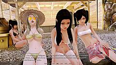 Exploring the harem hotel in episode 389 of the game